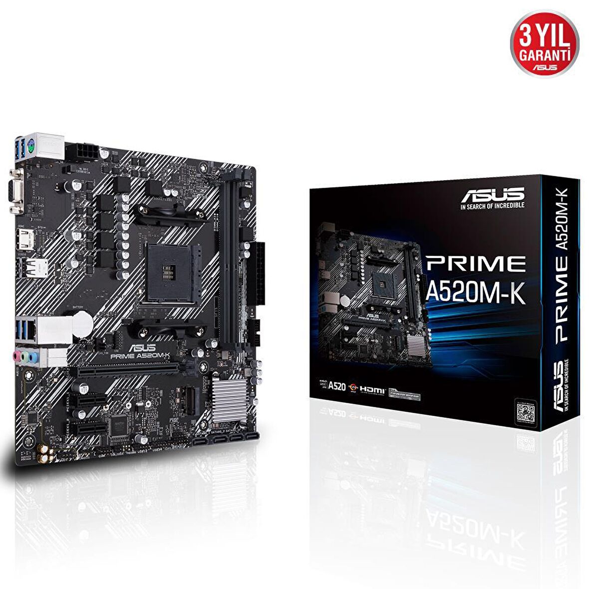 Asus Prime A520M-K AMD A520 AM4 DDR4 4600 MHz Masaüstü Anakart