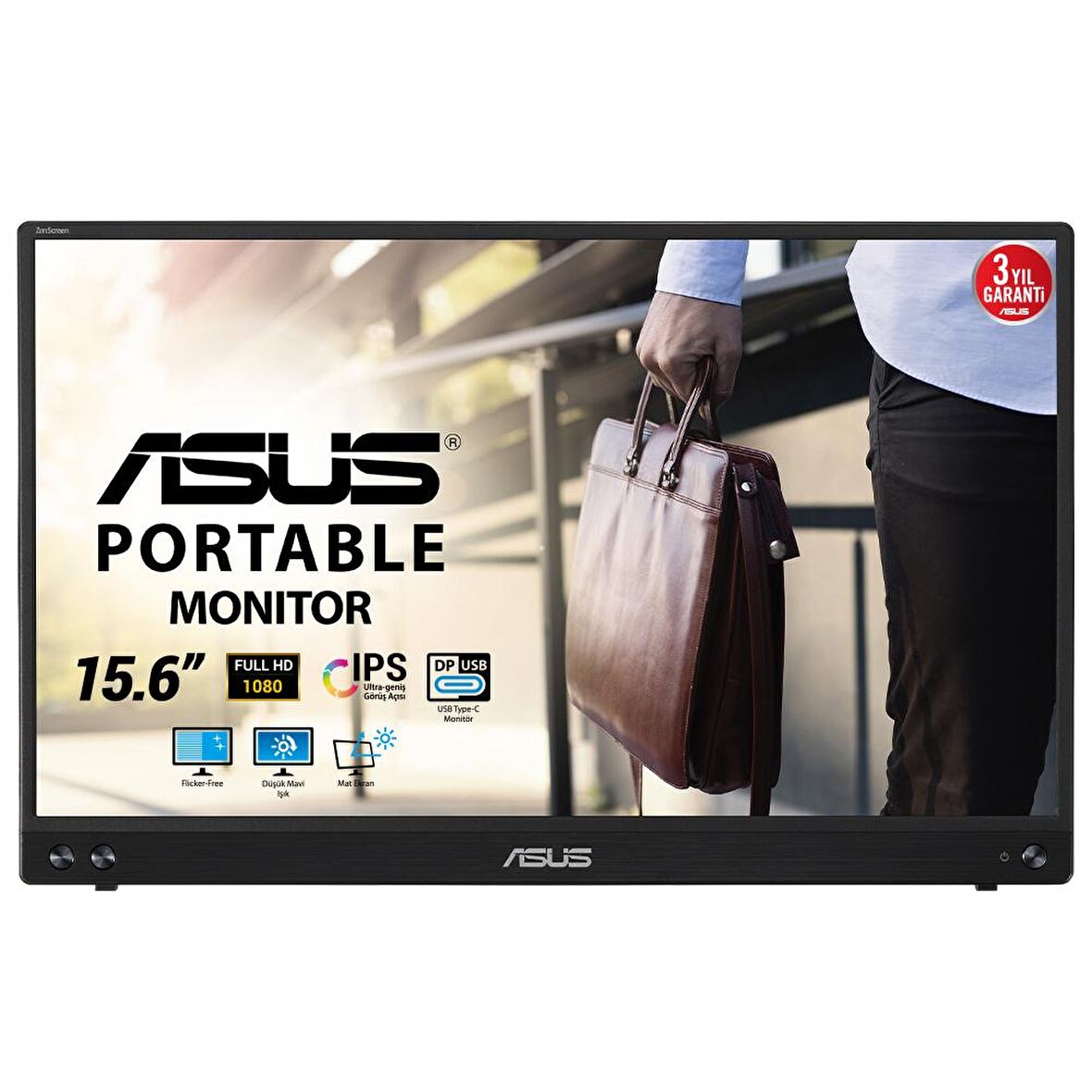 Asus MB16ACV 15.6 inç 5 ms 60 Hz LED Full HD Profesyonel Bilgisayar Monitörü