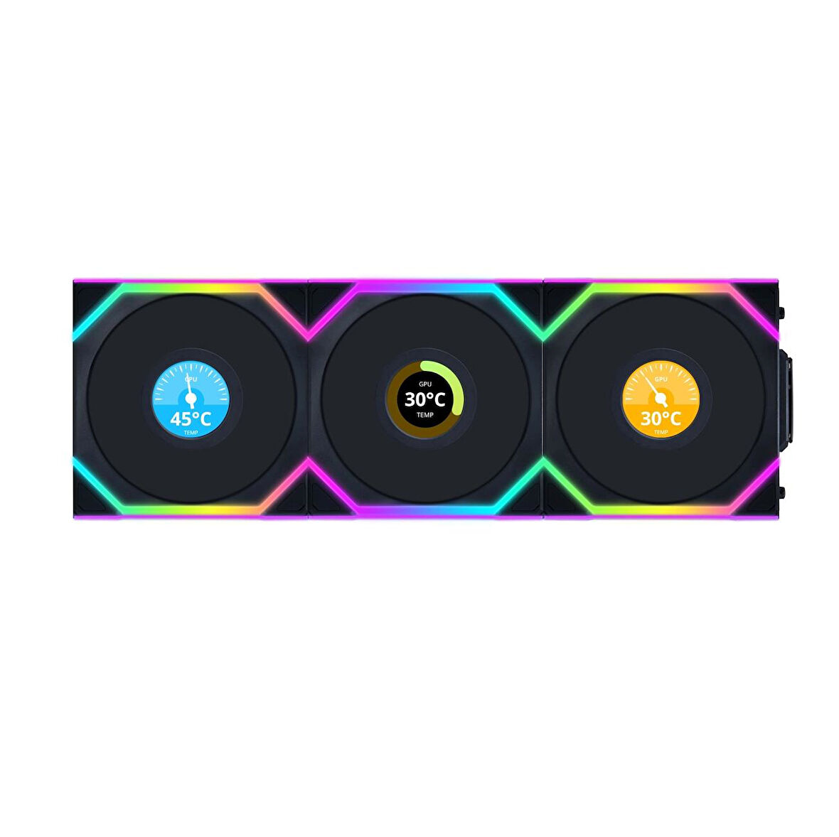 Lian Li UNI FAN REVERSE SL WIRELESS LCD 3x120mm Siyah Kasa Fanı 