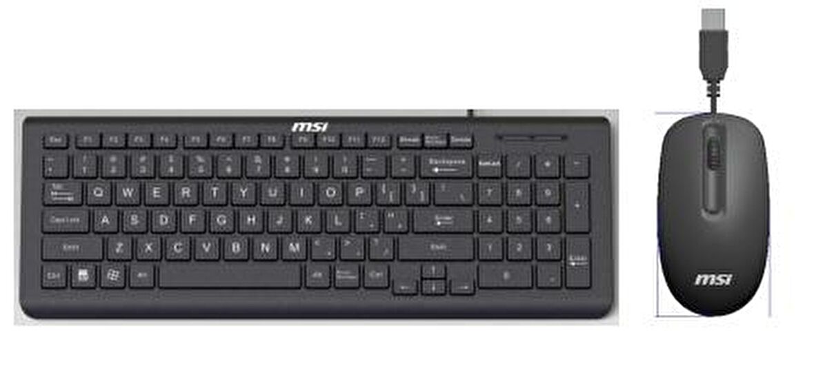 MSI OS1-A625030-L05 SIYAH USB KLAVYE&MOUSE SET