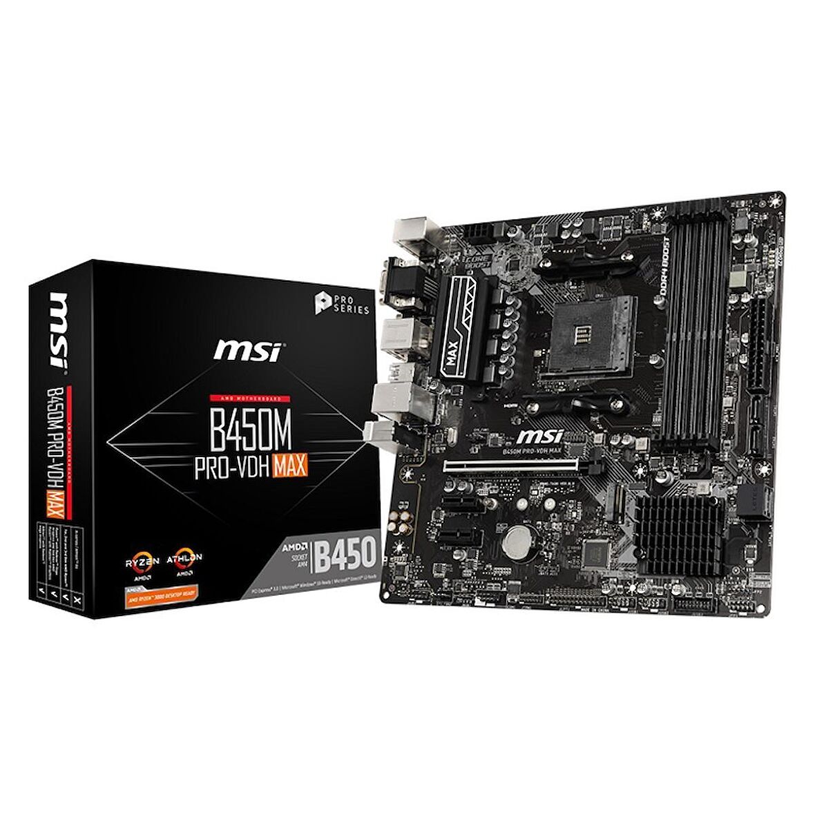 MSI B450M Pro-VDH MAX AMD A450 AM4 DDR4 3866 MHz Masaüstü Anakart