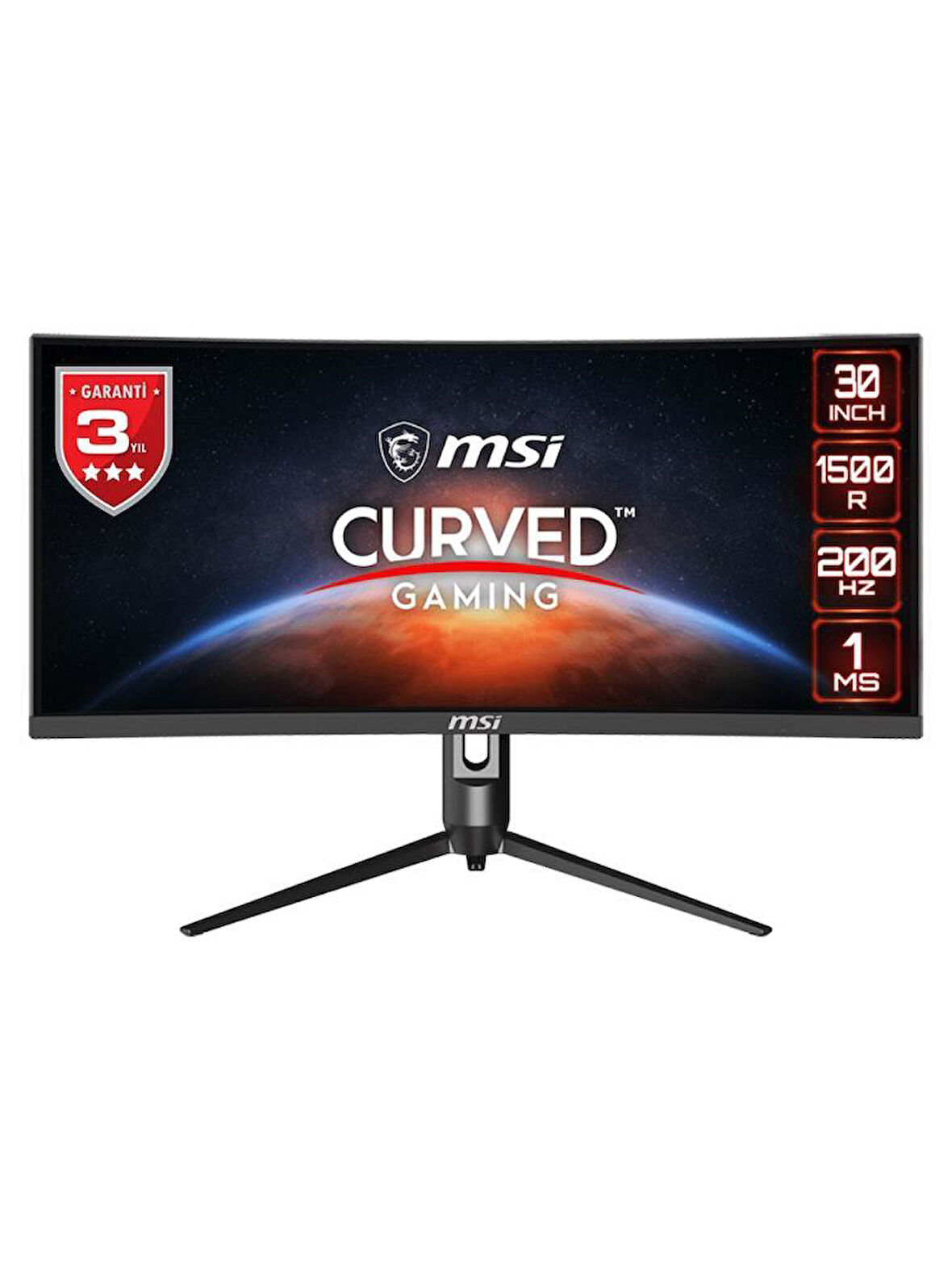 MSI Optix MAG301CR2 29.5" 1 ms WFHD Curved Pivot 200 Hz Oyuncu Monitörü - Teşhir