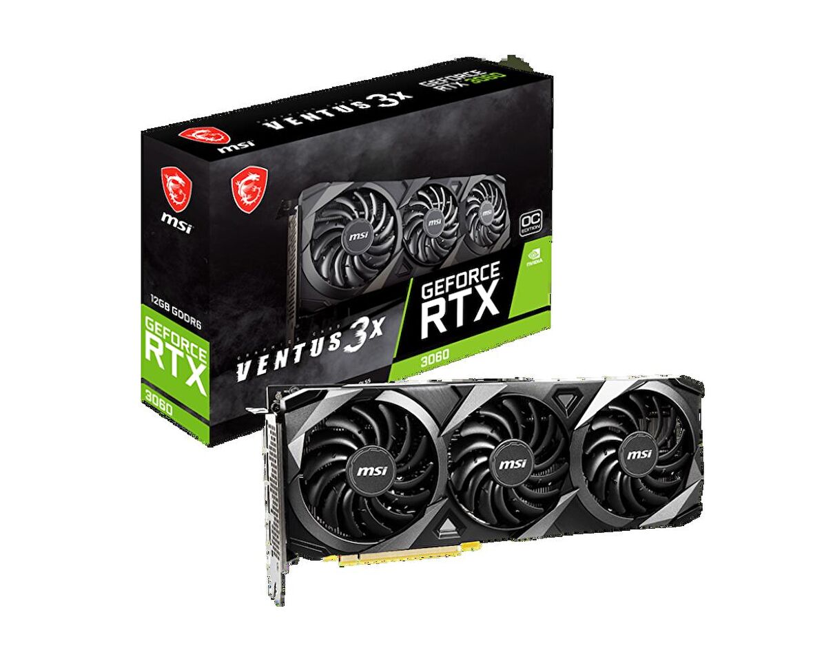 MSI GEFORCE RTX 3060 VENTUS 3X 12G OC 12GB GDDR6 HDMI DP 192Bit