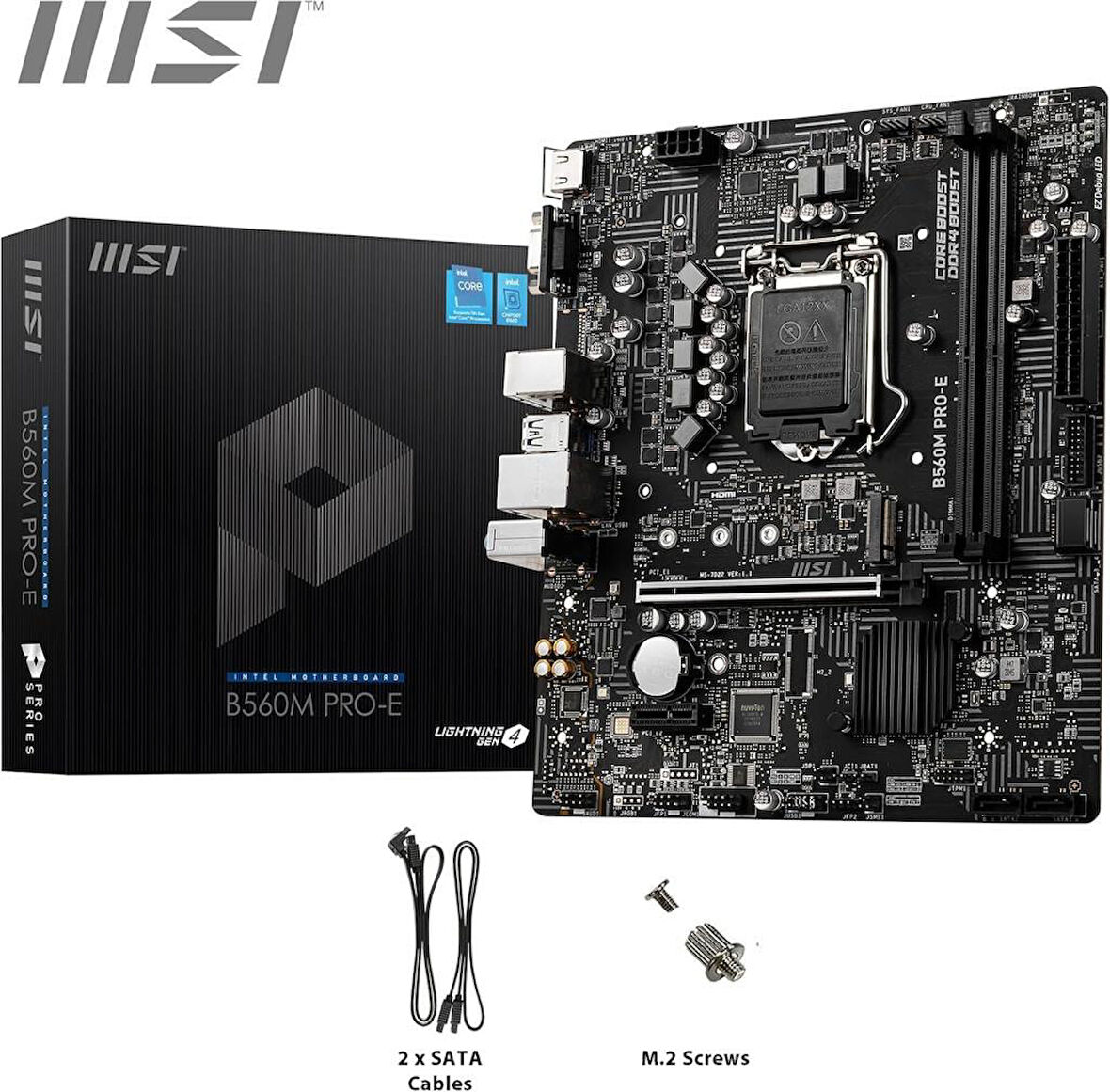 MSI B560M PRO-E Intel LGA1200 DDR4 mATX Anakart Teşhir