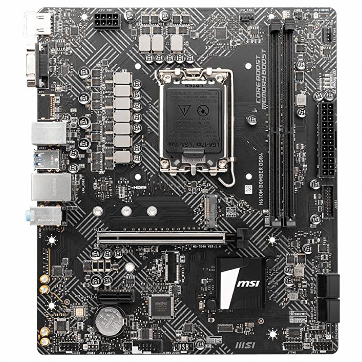 MSI H610M BOMBER Intel H610 LGA 1700 DDR4 3200 MHz Masaüstü Anakart