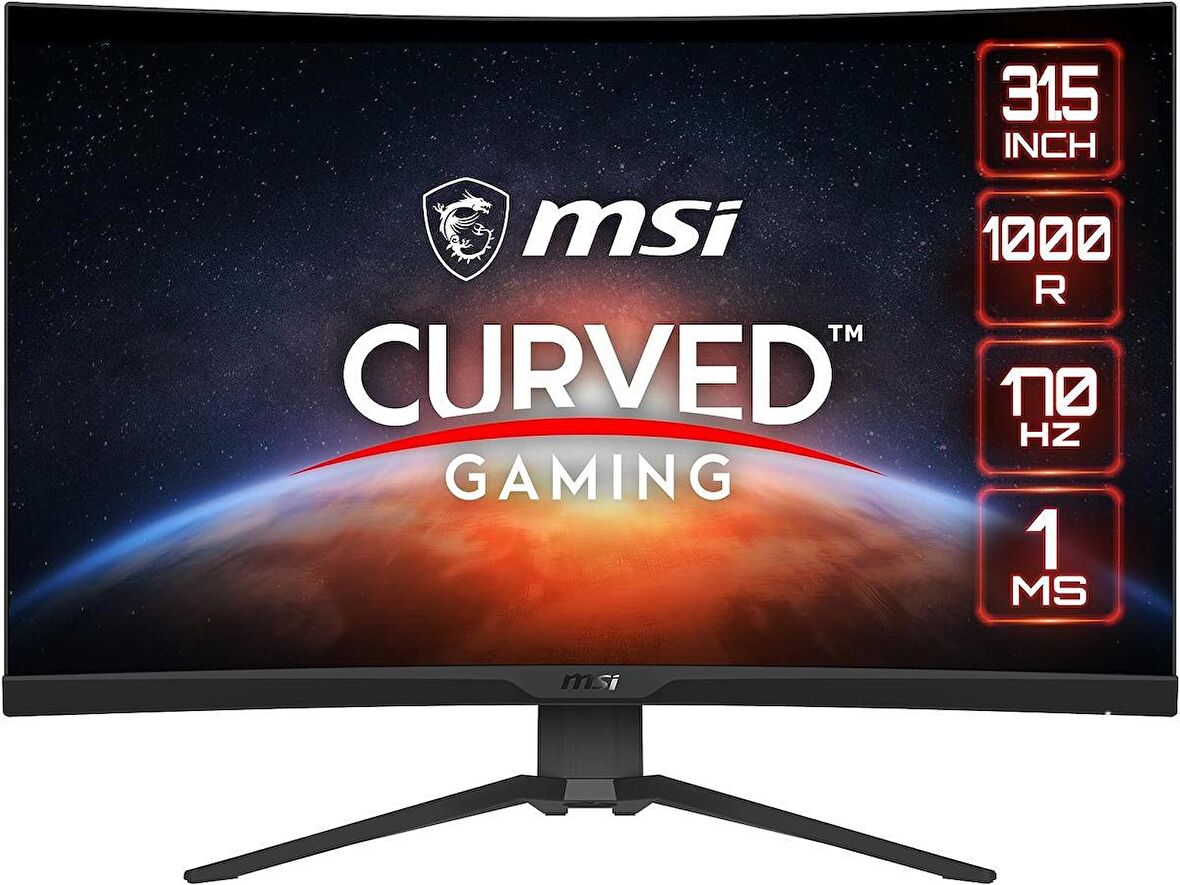 MSI G322CQP 31.5 CURVED VA WQHD 170HZ 1MS FREESYNC PREMIUM GAMING MONITOR