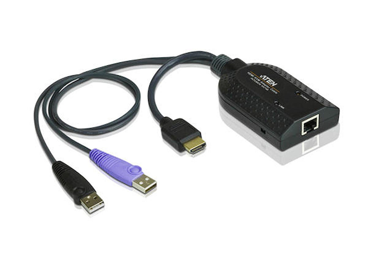 Aten KA7168 1 Port HDMI 1 Port RJ45 2 Port USB Sanal Medya KVM Switch