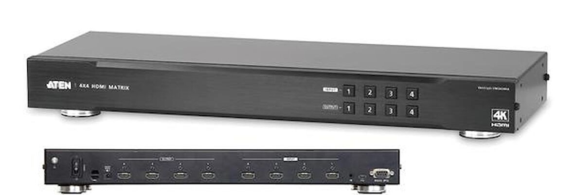 Aten VM0404HA 4 Port HDMI Girişi 4 Port HDMI Çıkışlı 4K UHD 4096x2160 Dişi-Dişi HDMI Matrix Switch