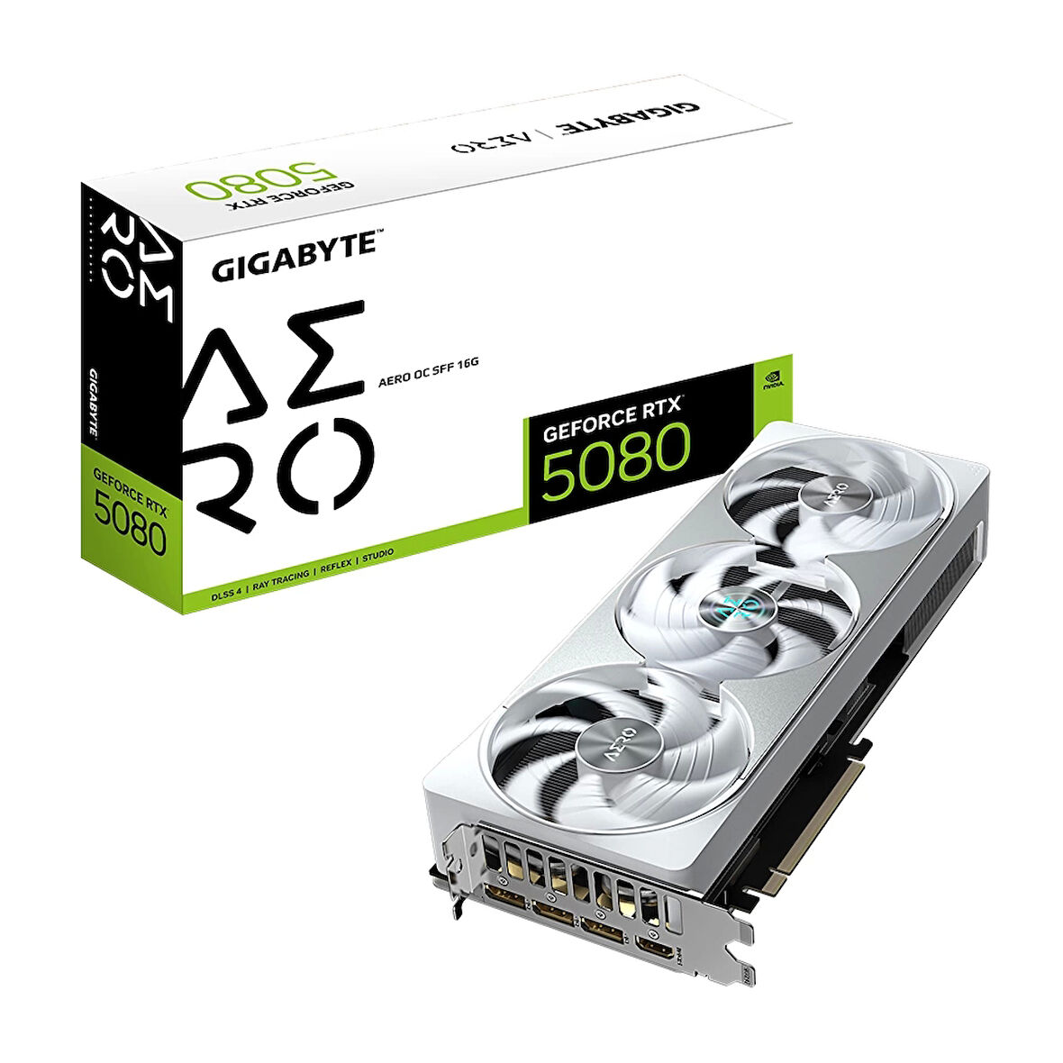 Gigabyte GeForce RTX 5080 AERO OC SFF 16GB DLSS 4 256 Bit GDDR7 Beyaz Ekran Kartı