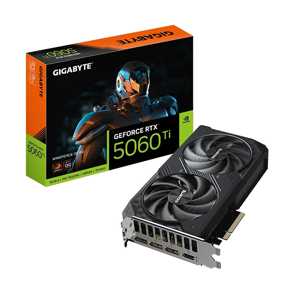 Gigabyte GeForce RTX 5060 Ti Windforce OC 8GB DLSS 4 128 Bit GDDR7 Ekran Kartı