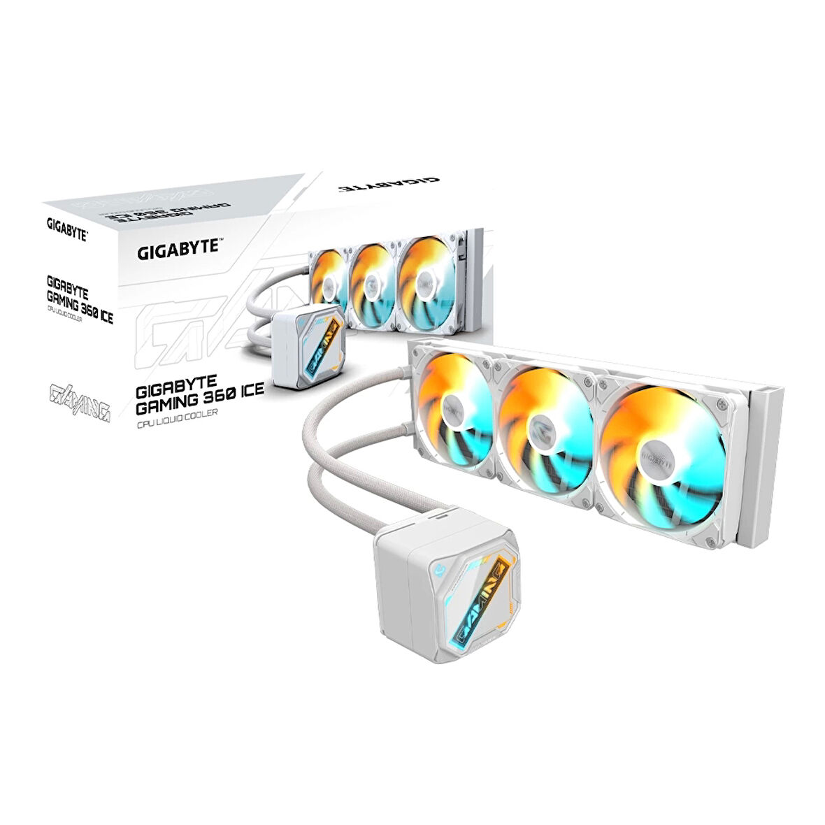 Gigabyte Gaming 360 ICE ARGB 360mm Intel-AMD Uyumlu Beyaz Sıvı Soğutucu