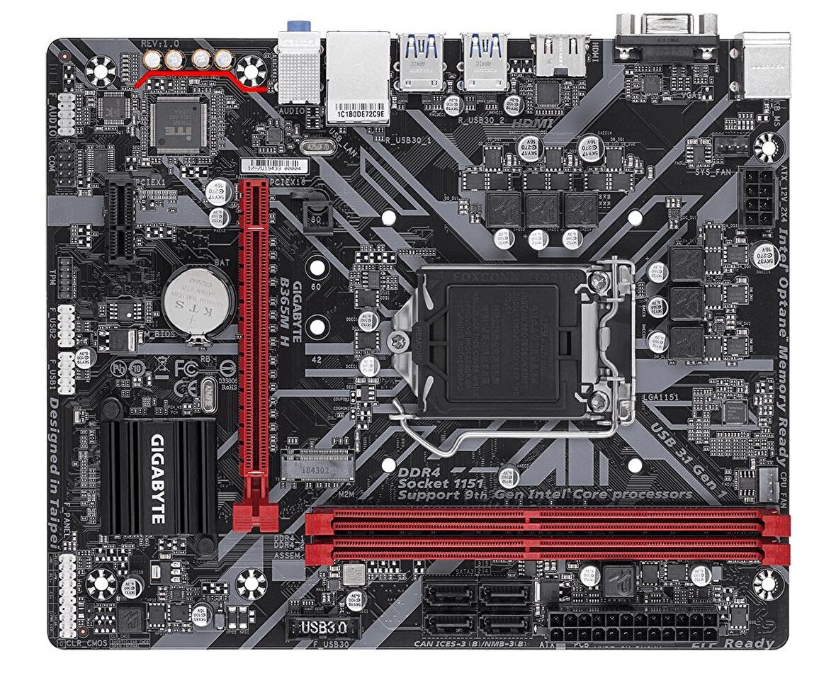 Gigabyte B365M H Intel B365 LGA 1151 DDR4 2666 MHz Masaüstü Anakart