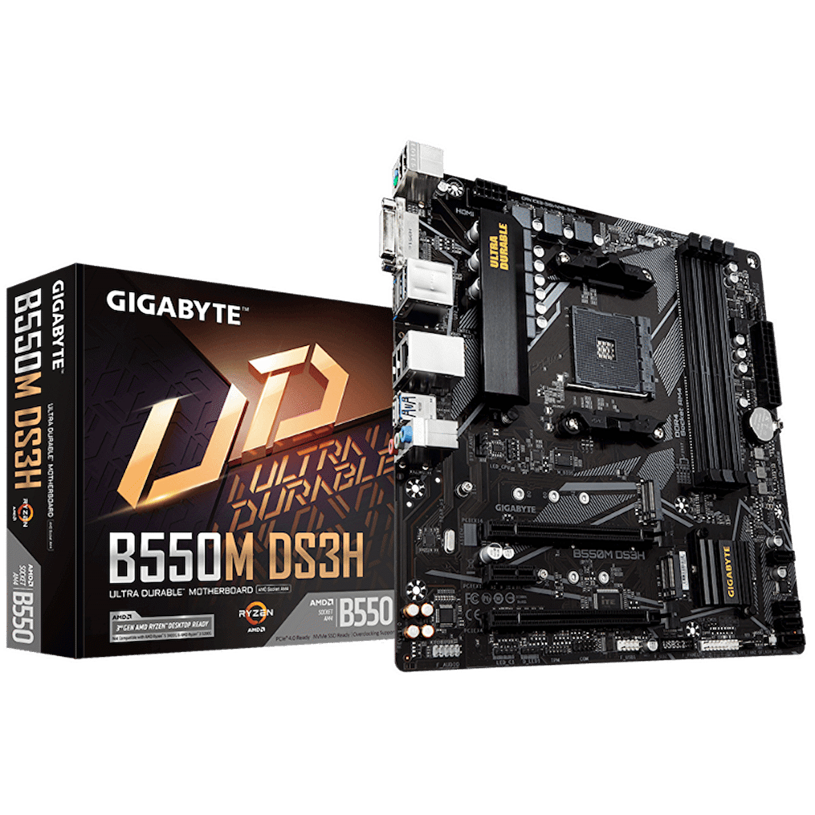 Gigabyte B550M-DS3H AMD B550 AM4 DDR4 4400 MHz Masaüstü Anakart