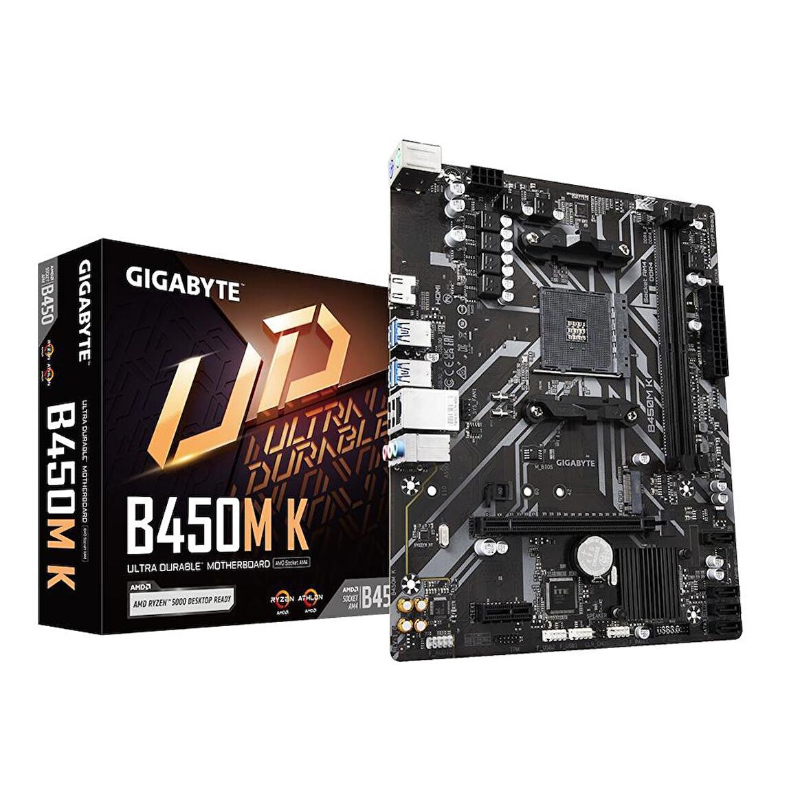 Gigabyte B450M K AMD B450 AM4 DDR4 3600 MHz Masaüstü Anakart