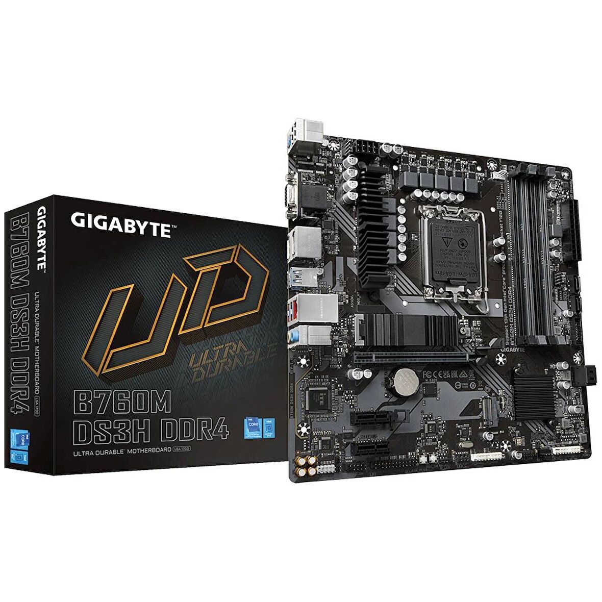 Gigabyte B760M-DS3H-DDR4 Intel B760 Soket 1700 5333MHz mATX Gaming Anakart