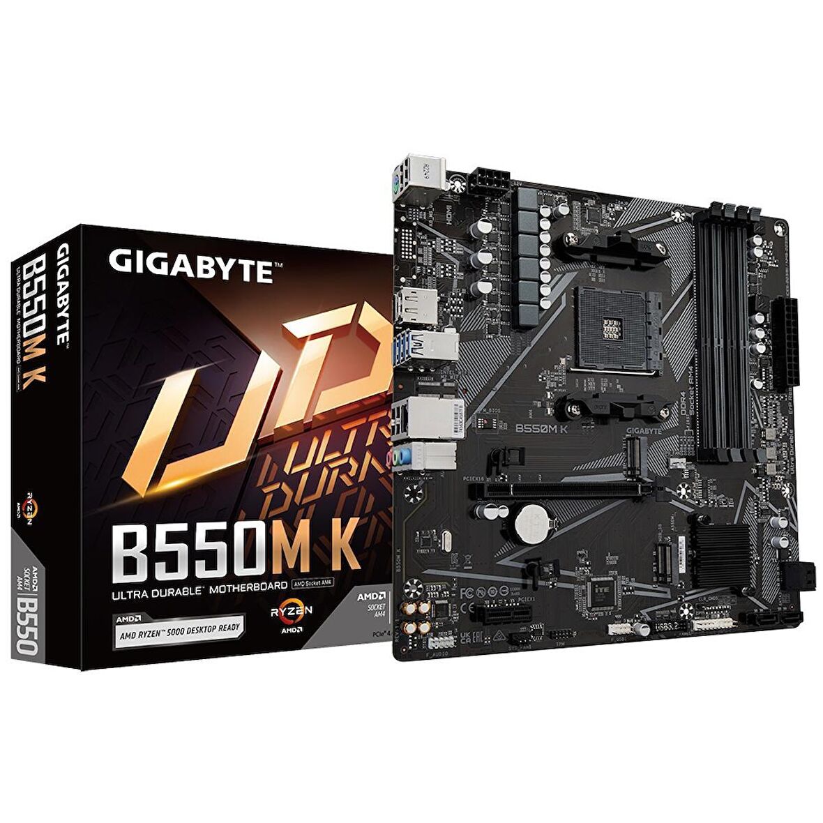 Gigabyte B550M-K AMD AMD B550 AM4 DDR4 4733 MHz Masaüstü Anakart