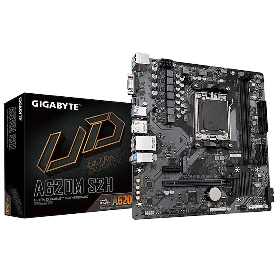 Gigabyte A620M S2H AMD A620 AM5 DDR5 6400 MHz Masaüstü Anakart