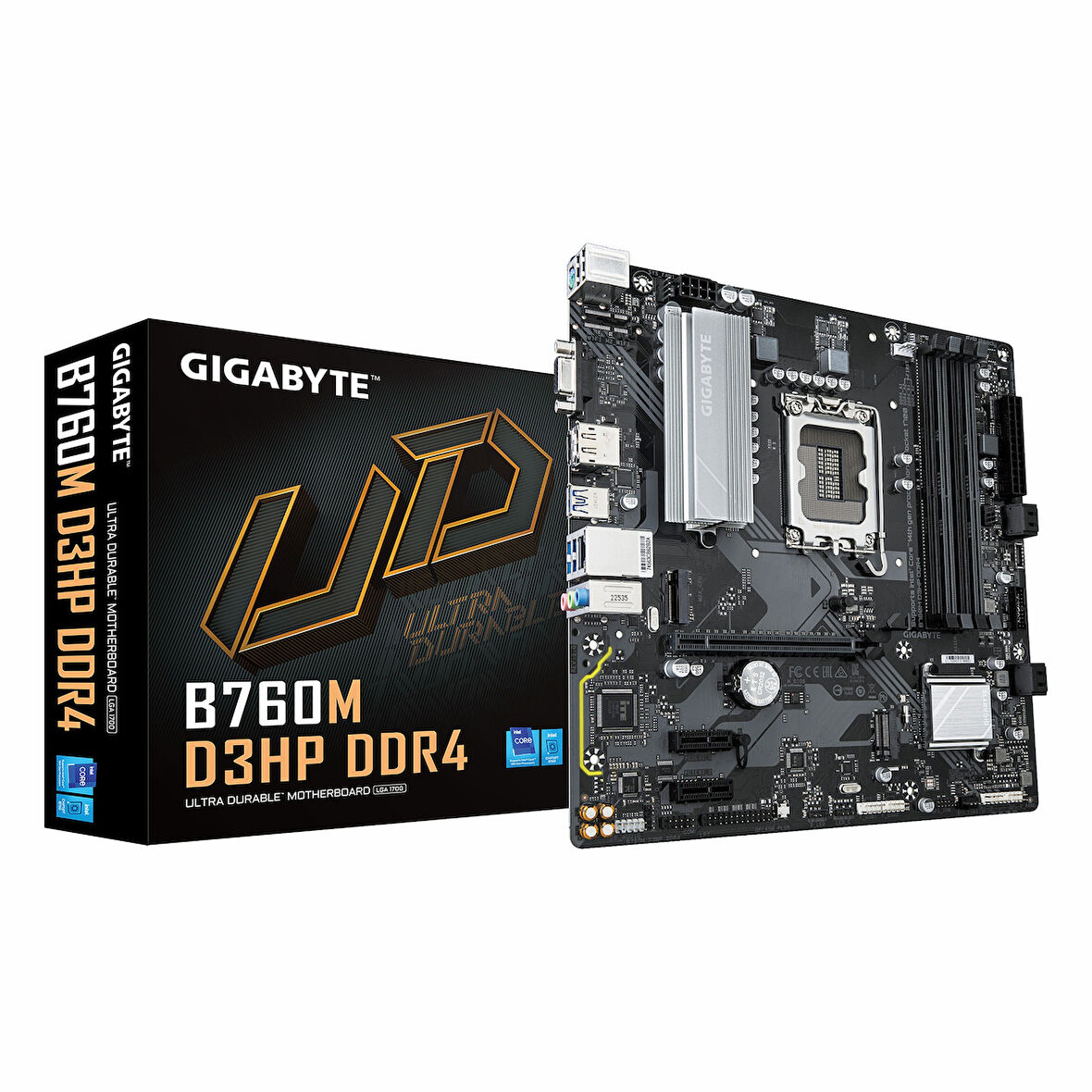 Gigabyte B760M D3HP DDR4 (5333MHz)OC M.2 VGA/HDMI/DP PCIe 4.0 1700P mATX Anakart
