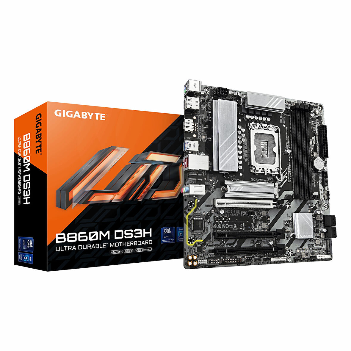 Gigabyte B860M DS3H DDR5 (9066MHz)OC M.2 HDMI/DP PCIe 5.0 1851P mATX Anakart