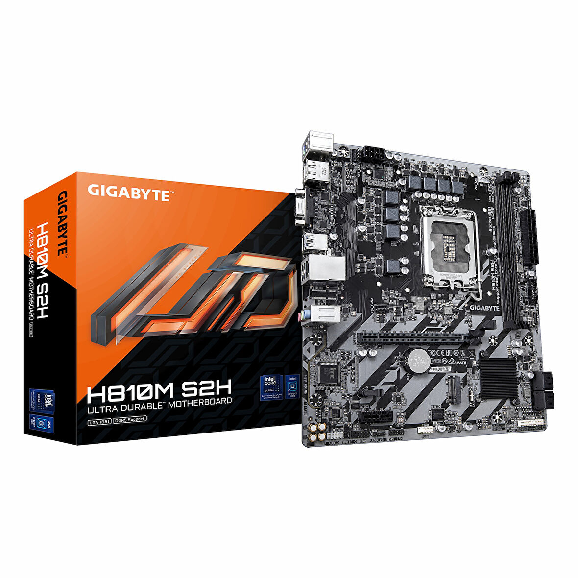 Gigabyte H810M S2H DDR5 (6400MHz)OC M.2 VGA/HDMI/DP PCIe 4.0 1851P mATX Anakart