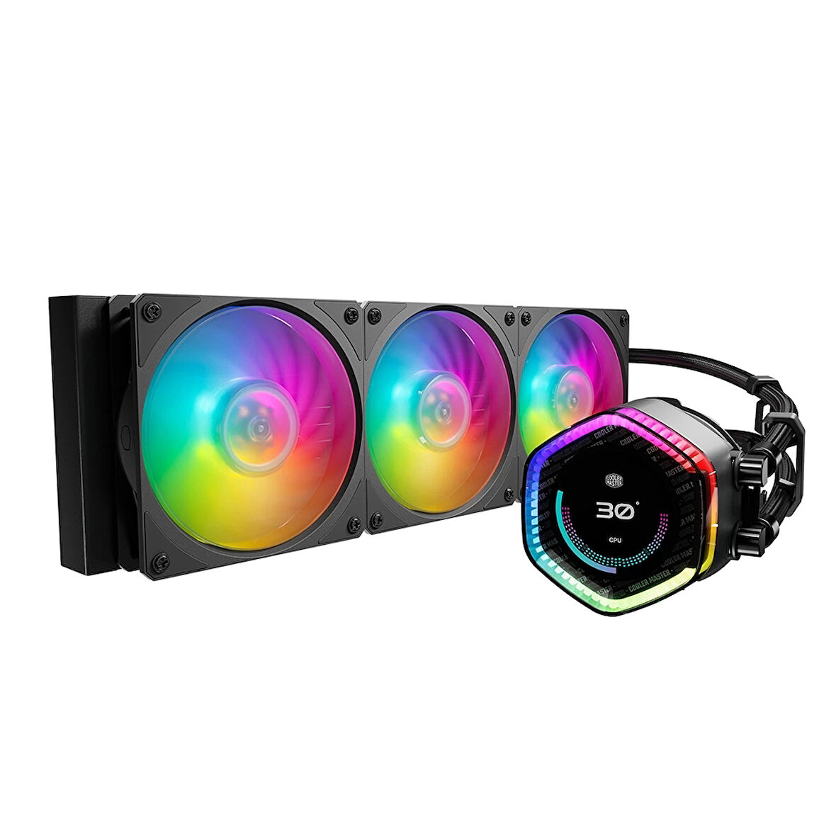 Cooler Master MasterLiquid 360 ION LCD ARGB 360 mm Intel(1700p)-AMD Uyumlu Sıvı Soğutucu