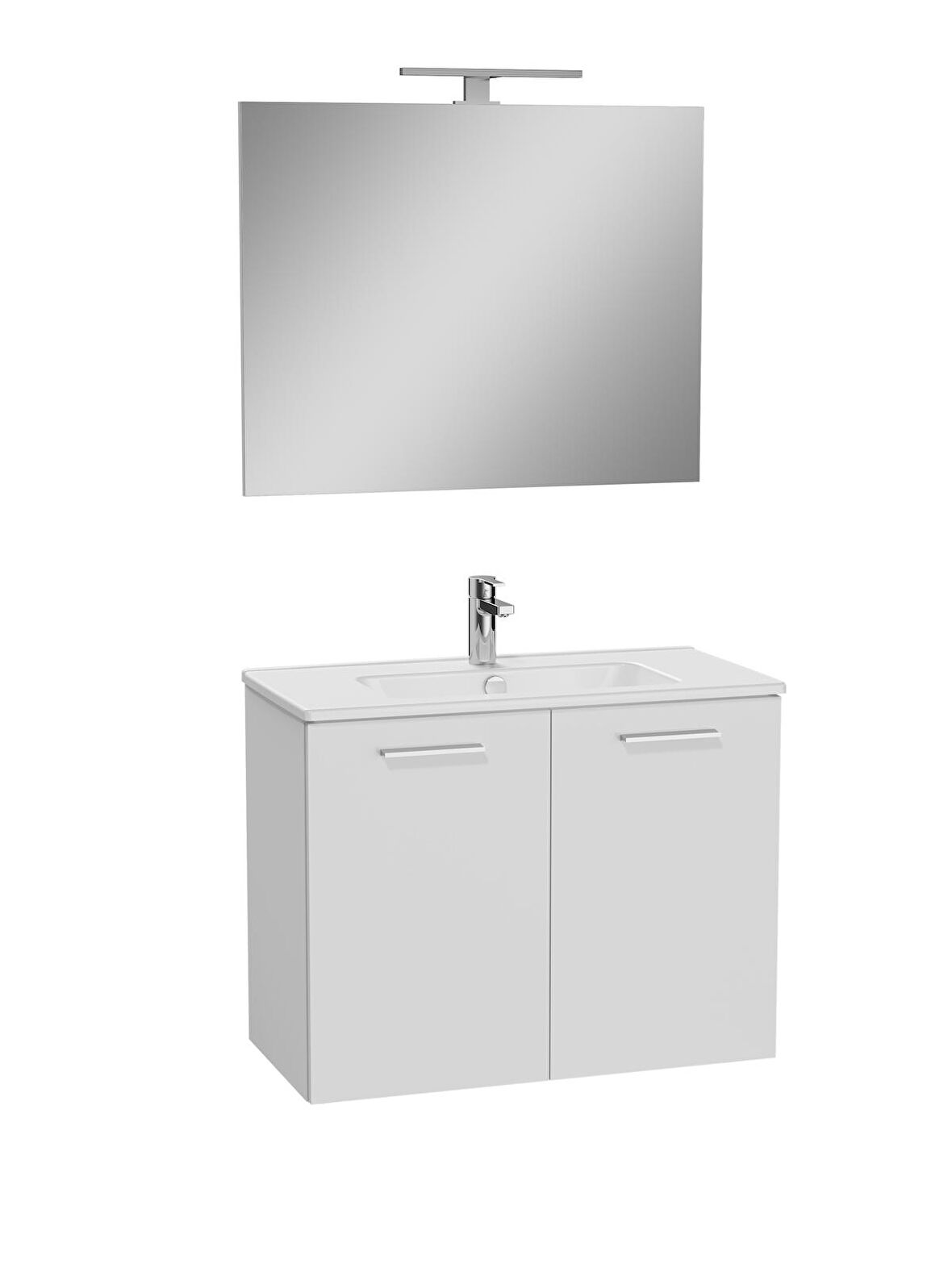 VitrA Ardea 69562 Banyo Dolabı Seti Kapaklı, 80 cm, Parlak Beyaz