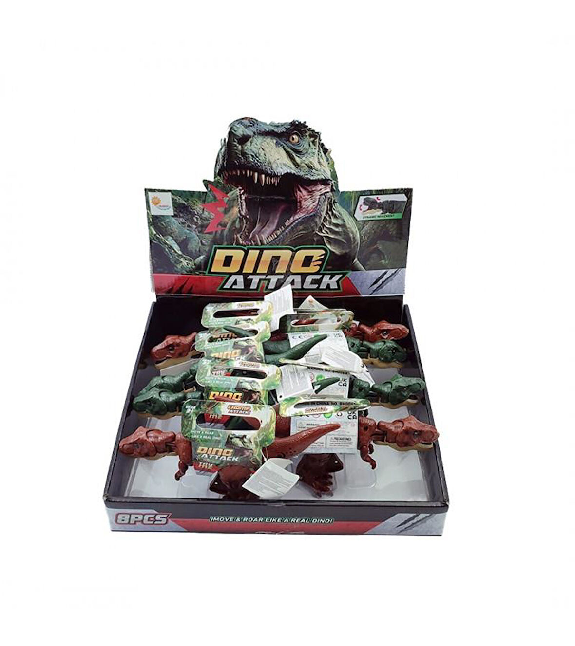 KUTUDA 8Lİ SESLİ IŞIKLI DİNOZOR ( ADET FİYATIDIR