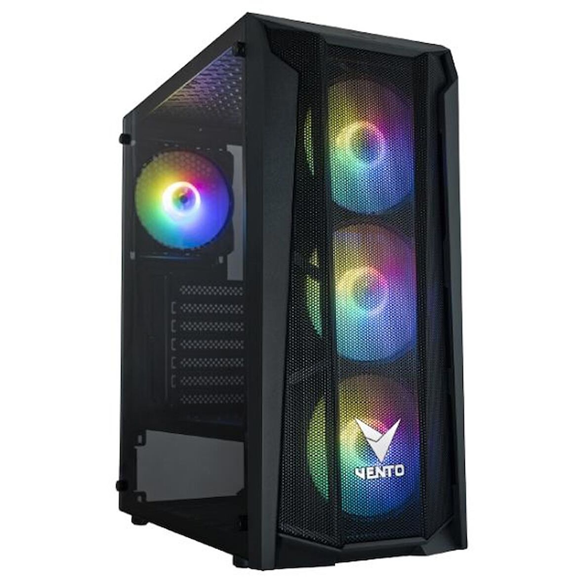 Vento VG15FE 650 W 4 Fanlı Siyah ATX Oyuncu Bilgisayar Kasası