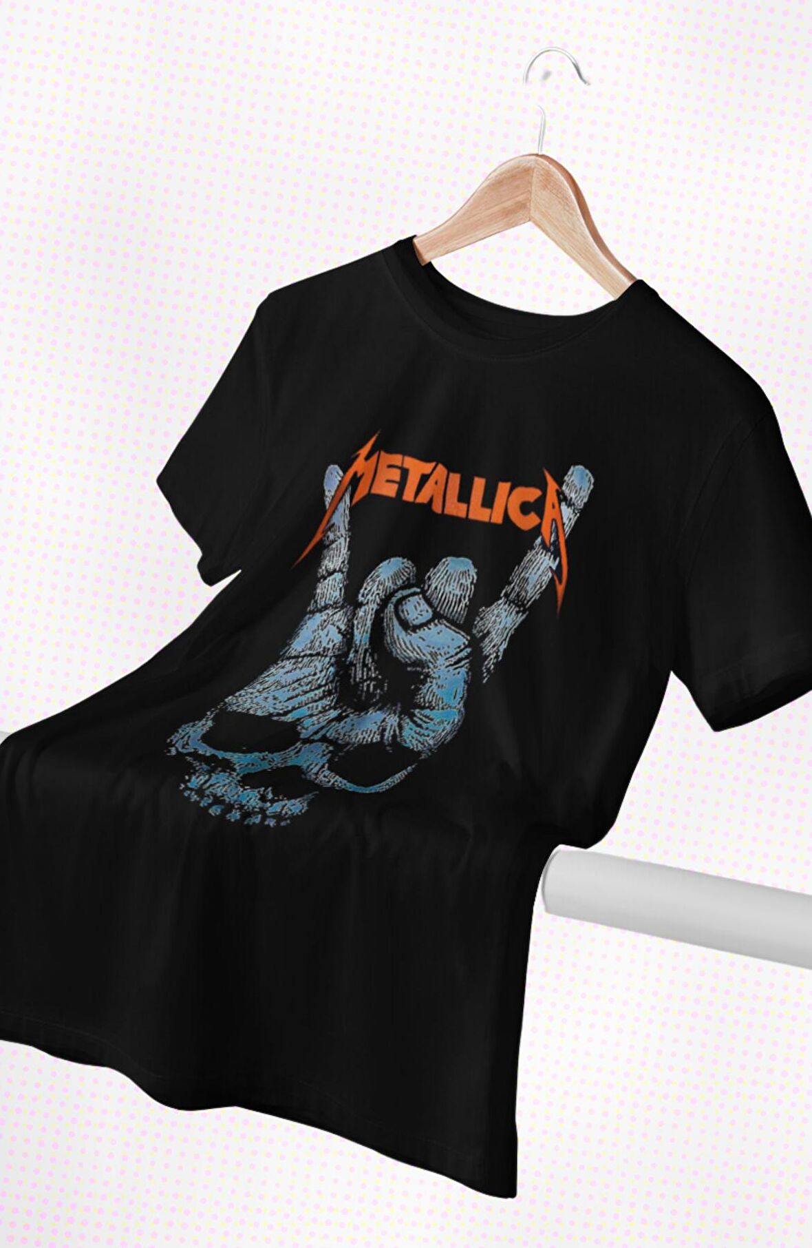 Unisex Oversize Metallica Tişört, Rock Metal Temalı T-shirt