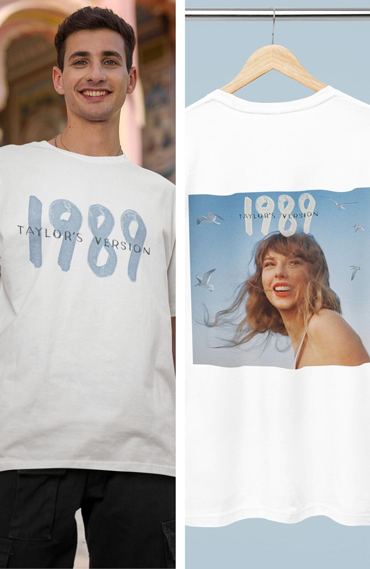 Unisex Oversize 1989 Taylor Version Sırt Baskılı Tshirt, 1989 Taylor Version Yazılı Tişört