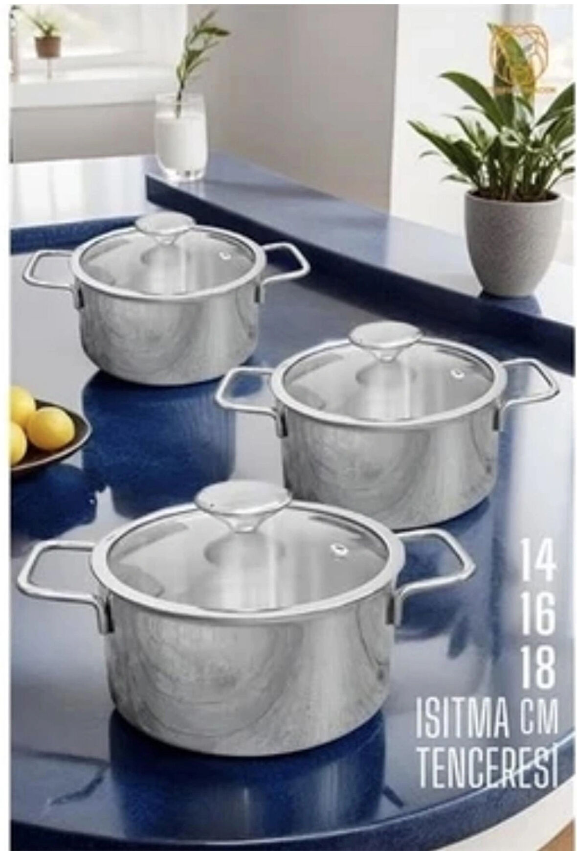 Nms 3lü Çelik tencere seti