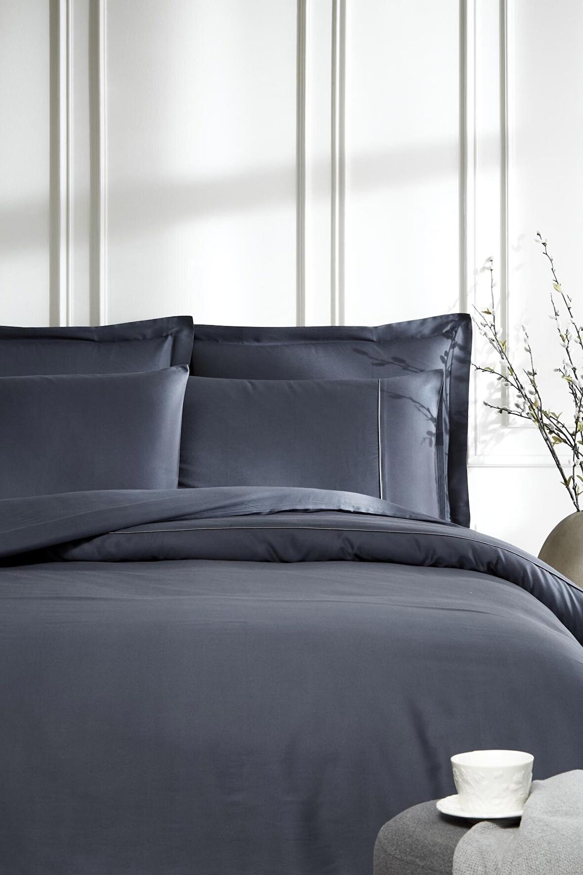 Özdilek Lyocell Çift Kişilik Nevresim Takımı Lucent Antrasit