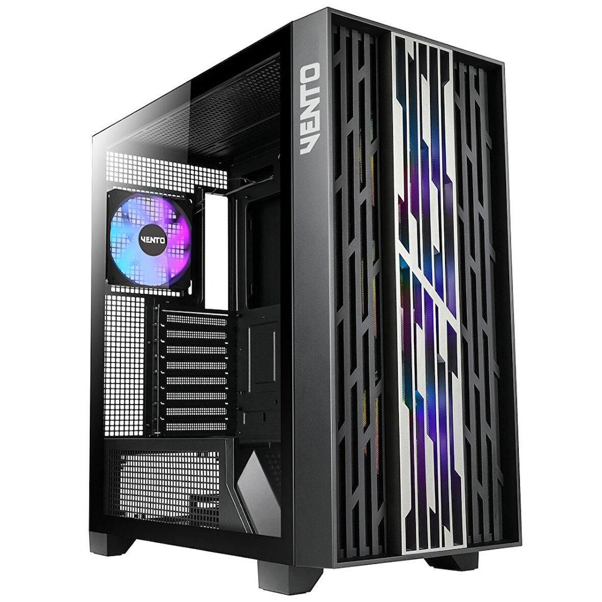 VENTO VG4252L FSP 1000W GEN5 4x120mm ARGB Fan Temperli Cam USB 3.0 E-ATX Gaming (Oyuncu) Kasa