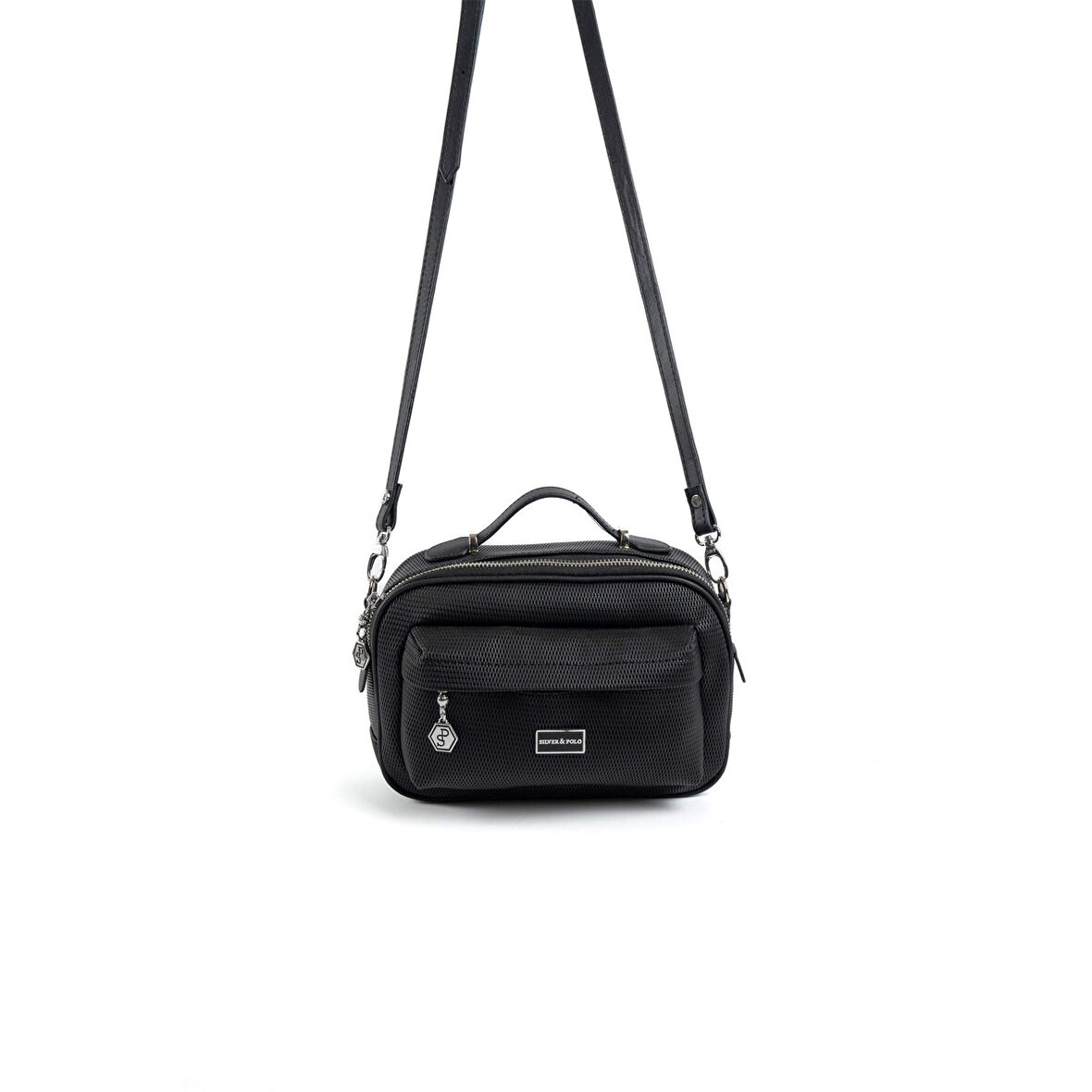 Silver Polo  Kadın Çapraz Çanta 1186-47334 SILVER POLO ÇAPRAZ Kadın ÇANTASI M86 SİYAH-MAT SİYAH