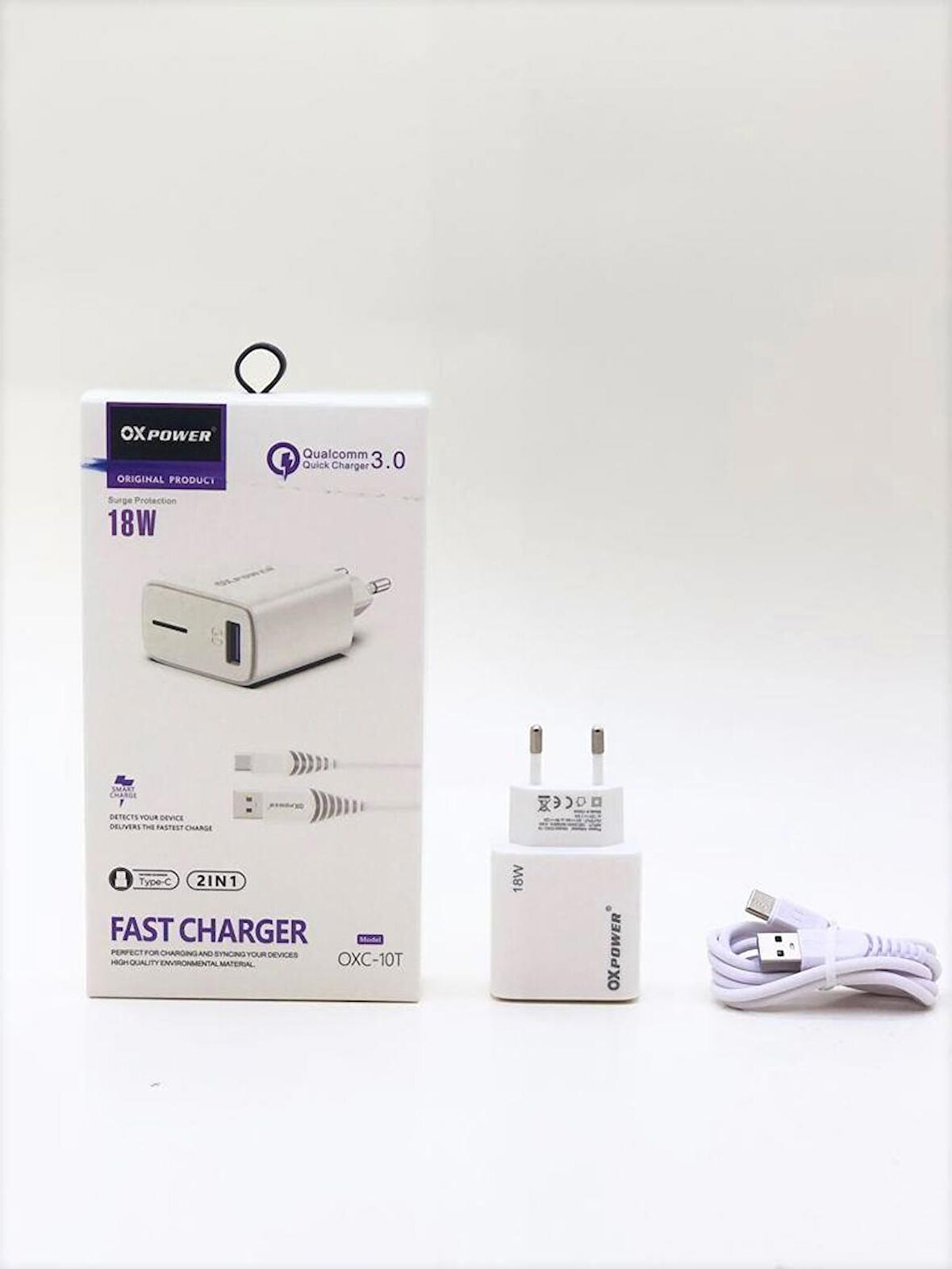 Samsung Galaxy C9 PRO SM-C9000 Uyumlu Şarj Aleti 18W 3,0 Amper Type-C Hızlı Fast Charger Birinci kalite Hızlı Şarj 