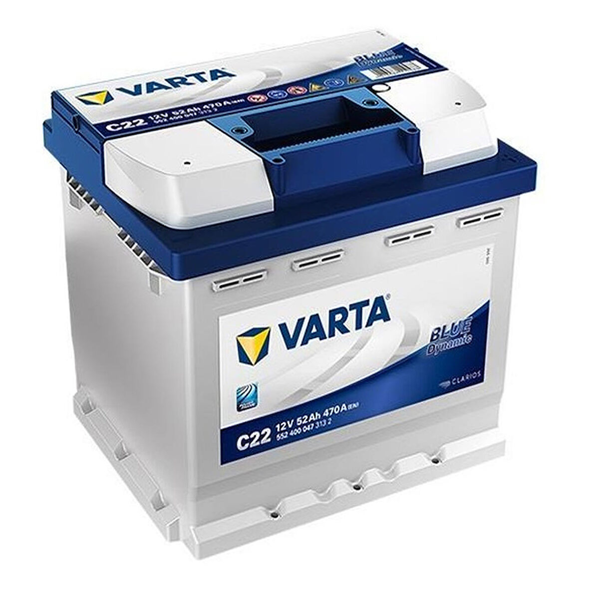 Varta Akü 12V 52 Amper Blue Dynamic 470A C22