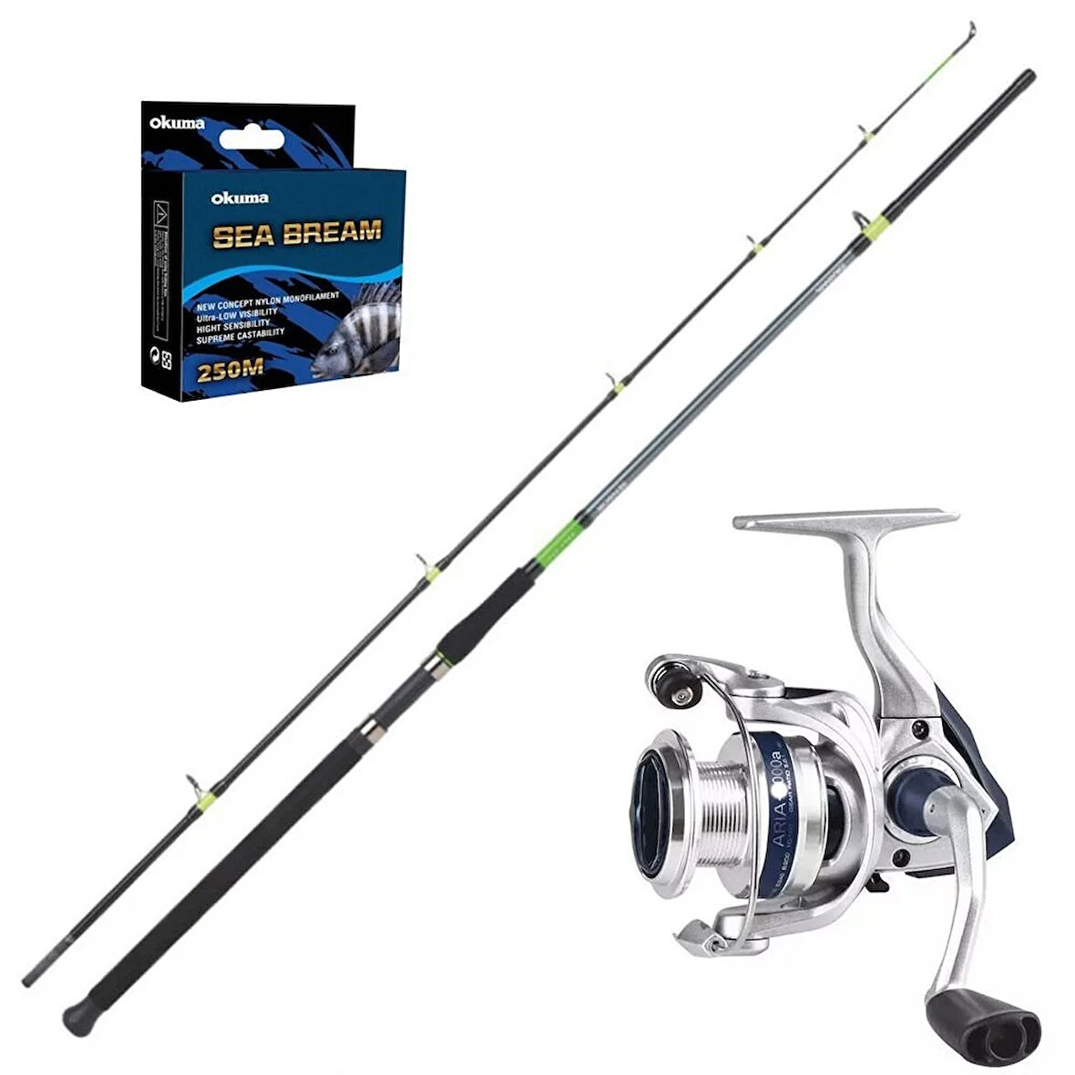 Okuma Aria 6000 - Daiwa Sensör 180cm Tekne Olta Seti