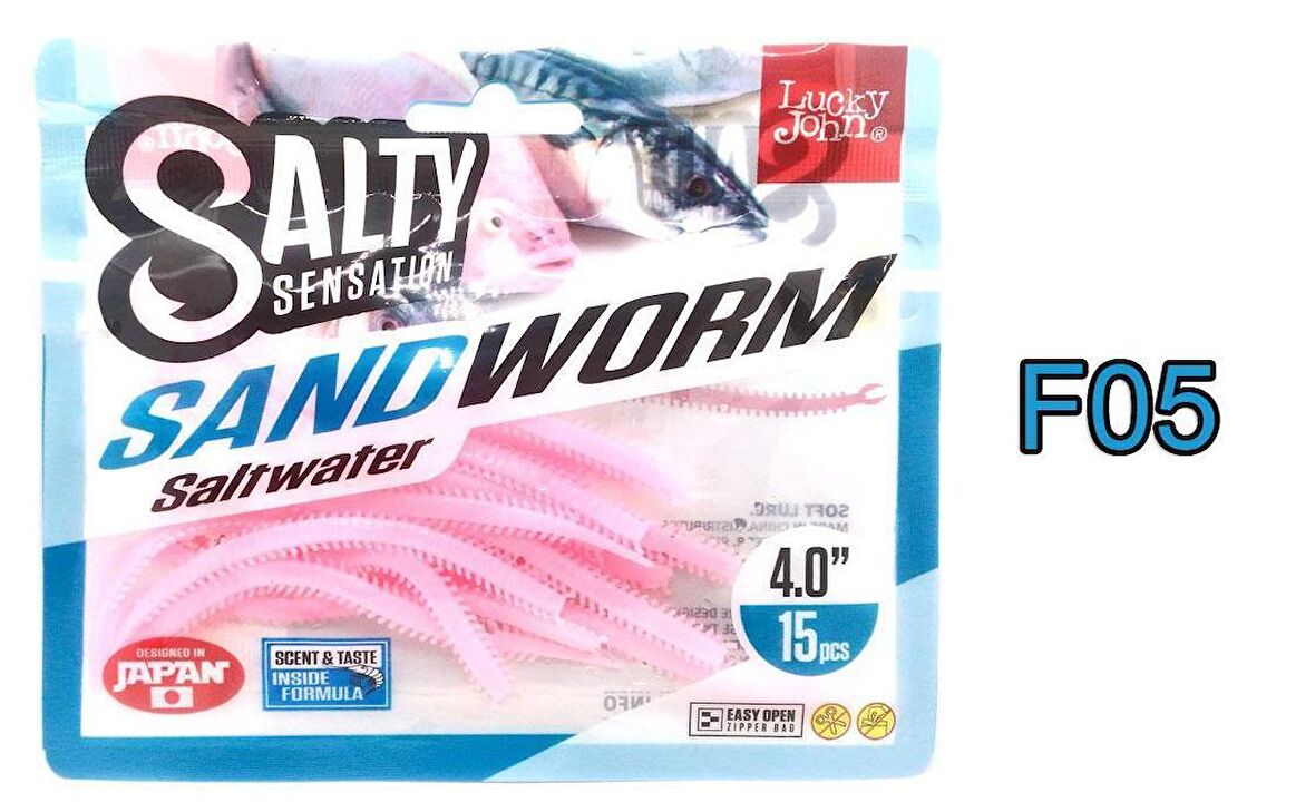 Lucky John Sandworm SaltWater 10Cm Silikon YeM F05