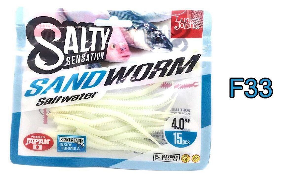 Lucky John Sandworm SaltWater 10Cm Silikon YeM F33