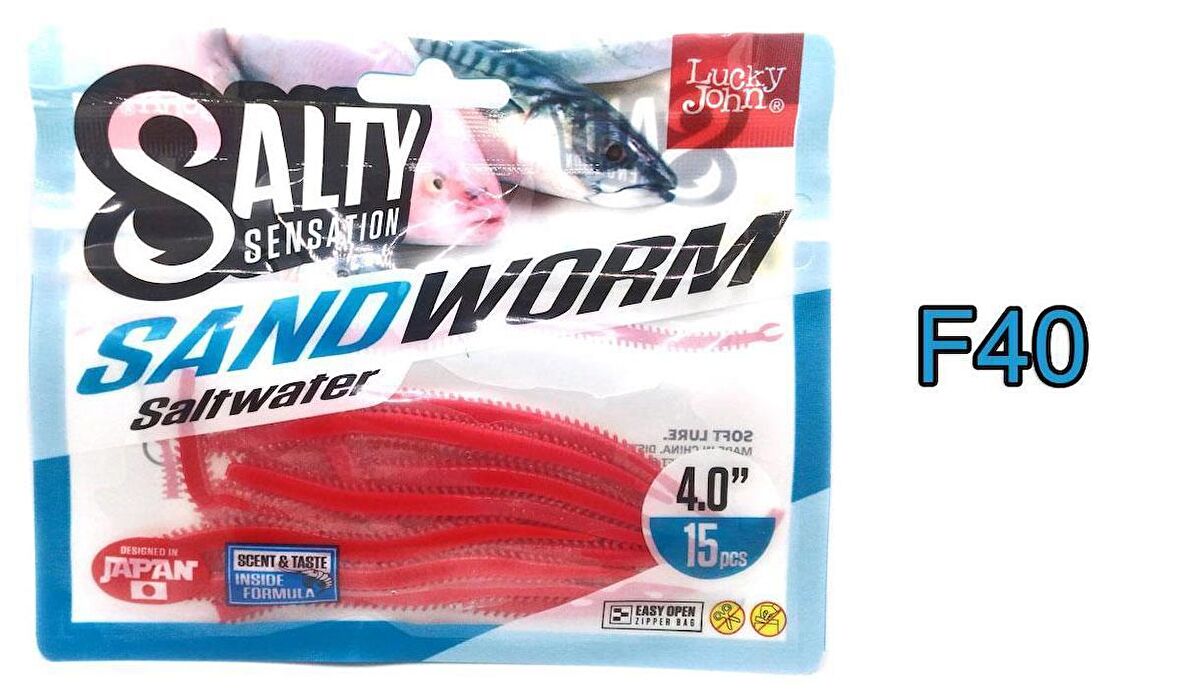 Lucky John Sandworm SaltWater 10Cm Silikon YeM F40