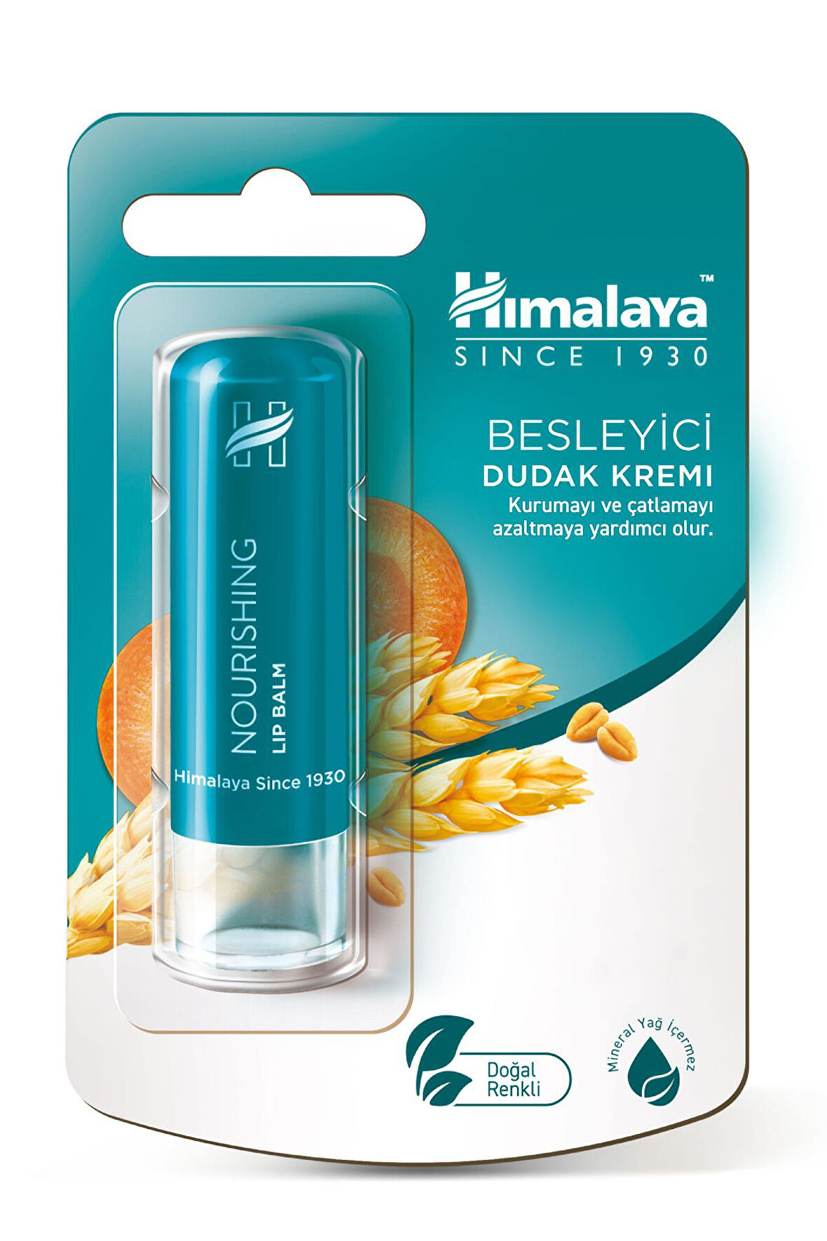 Besleyici Dudak Kremi, Buğday Tohumu Yağı, Nemlendirici, %100 Doğal Renk, Silikon Içermez, 4,5 gr