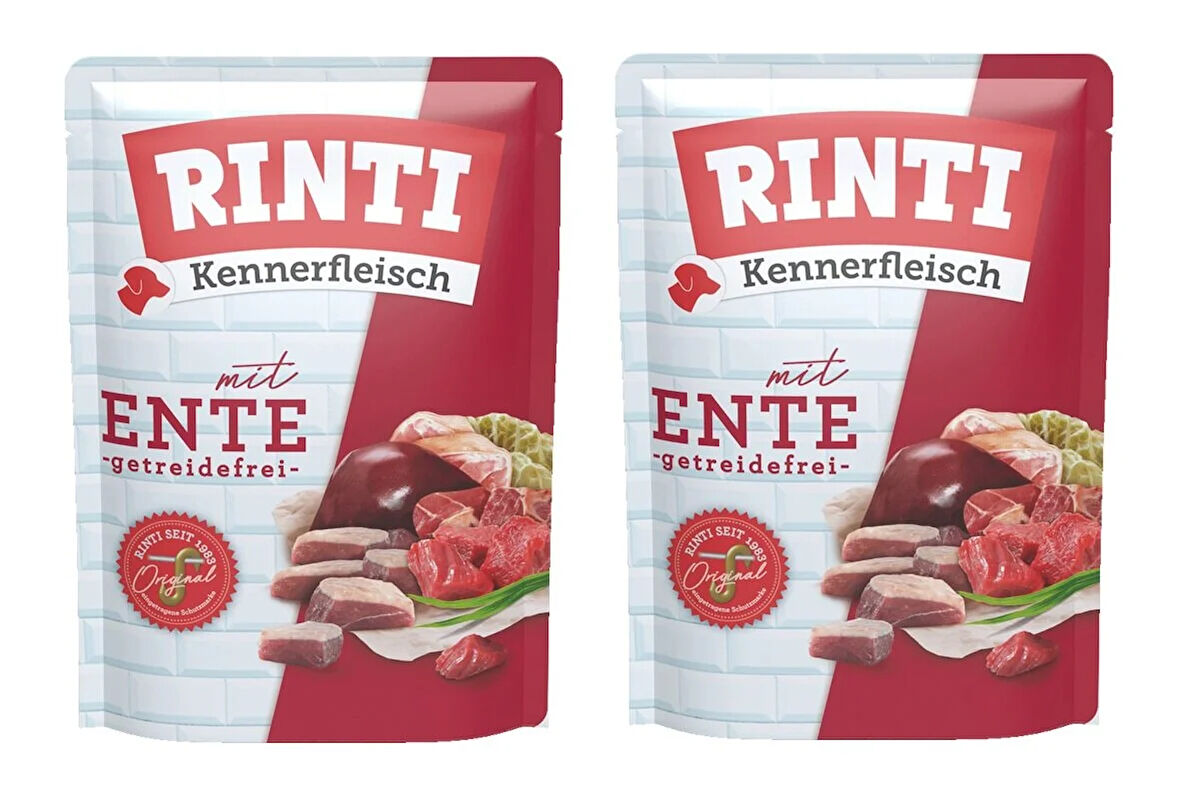 Rinti Pouch Ördekli Köpek Yaş Mama 400 Gr. X 2 Adet