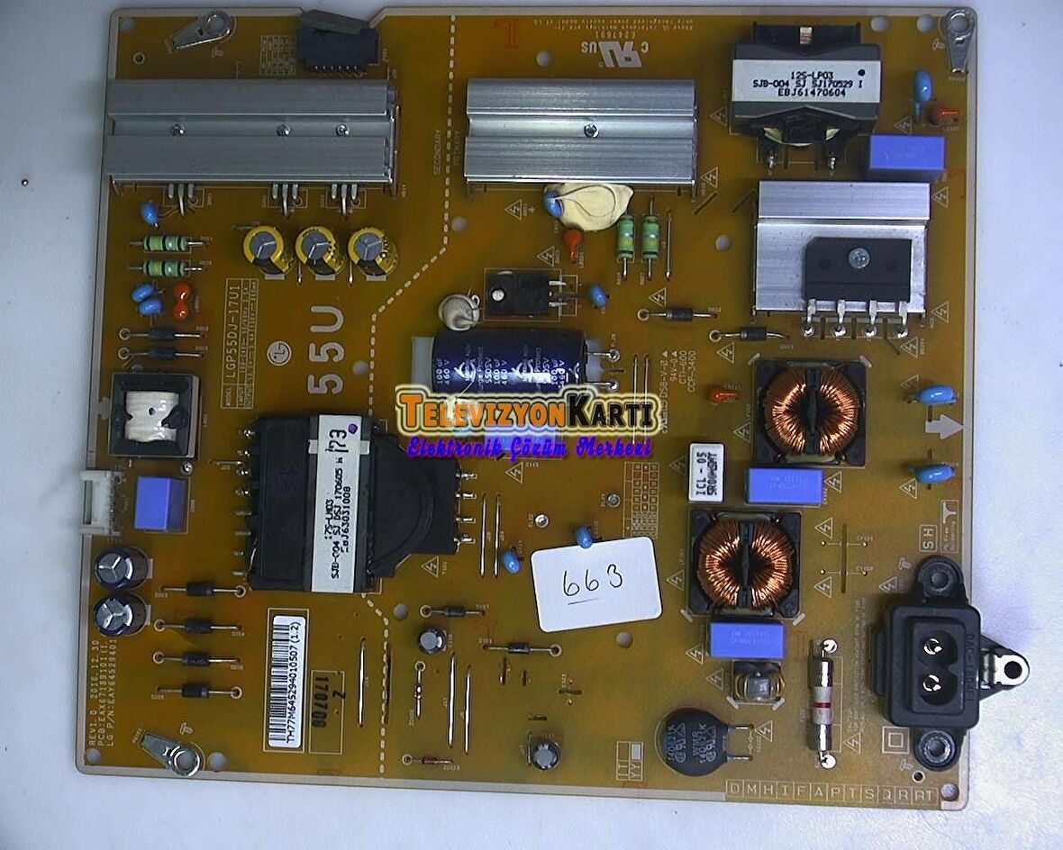 EAX67189101 (1.4), EAY64529401, REV 1.0, 3PCR01941A, LGP55DJ-17U1, LG 55UJ635V, Power Board, HC550DGG-ABSL3, LG Display