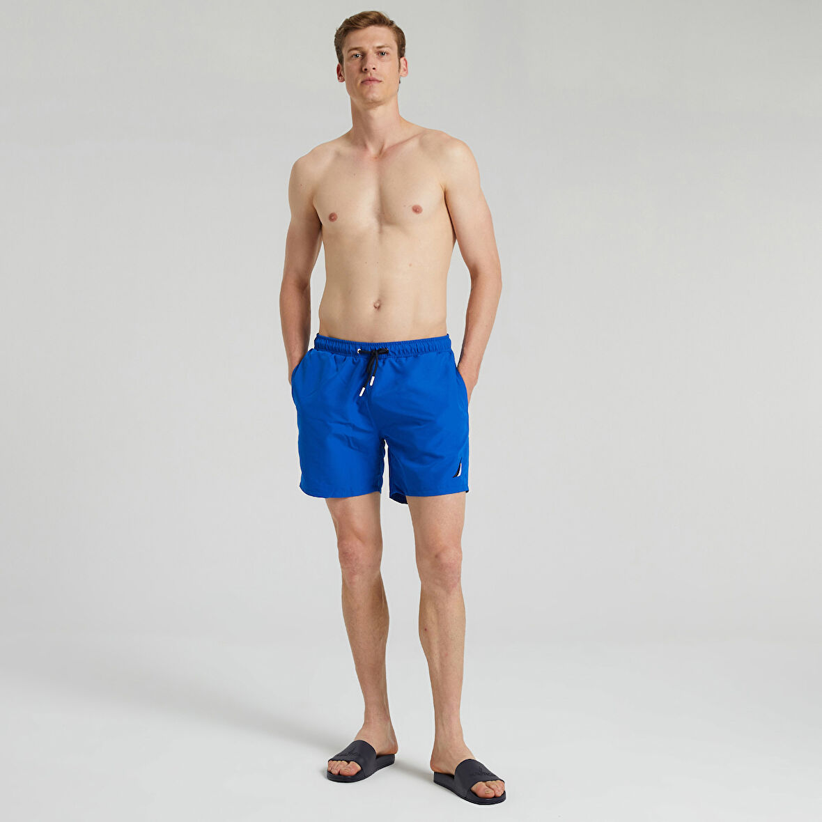 Nautica Erkek Mavi Standart Fit Deniz Şortu