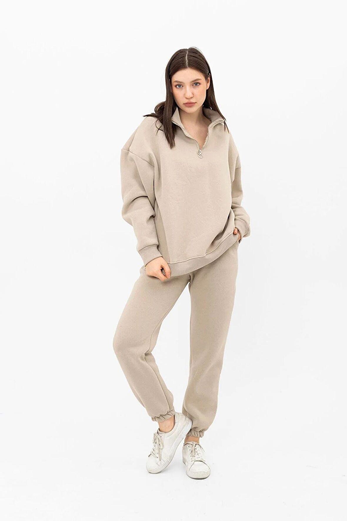 Kadın Unisex 3 Iplik Oversize Eşofman Takımı