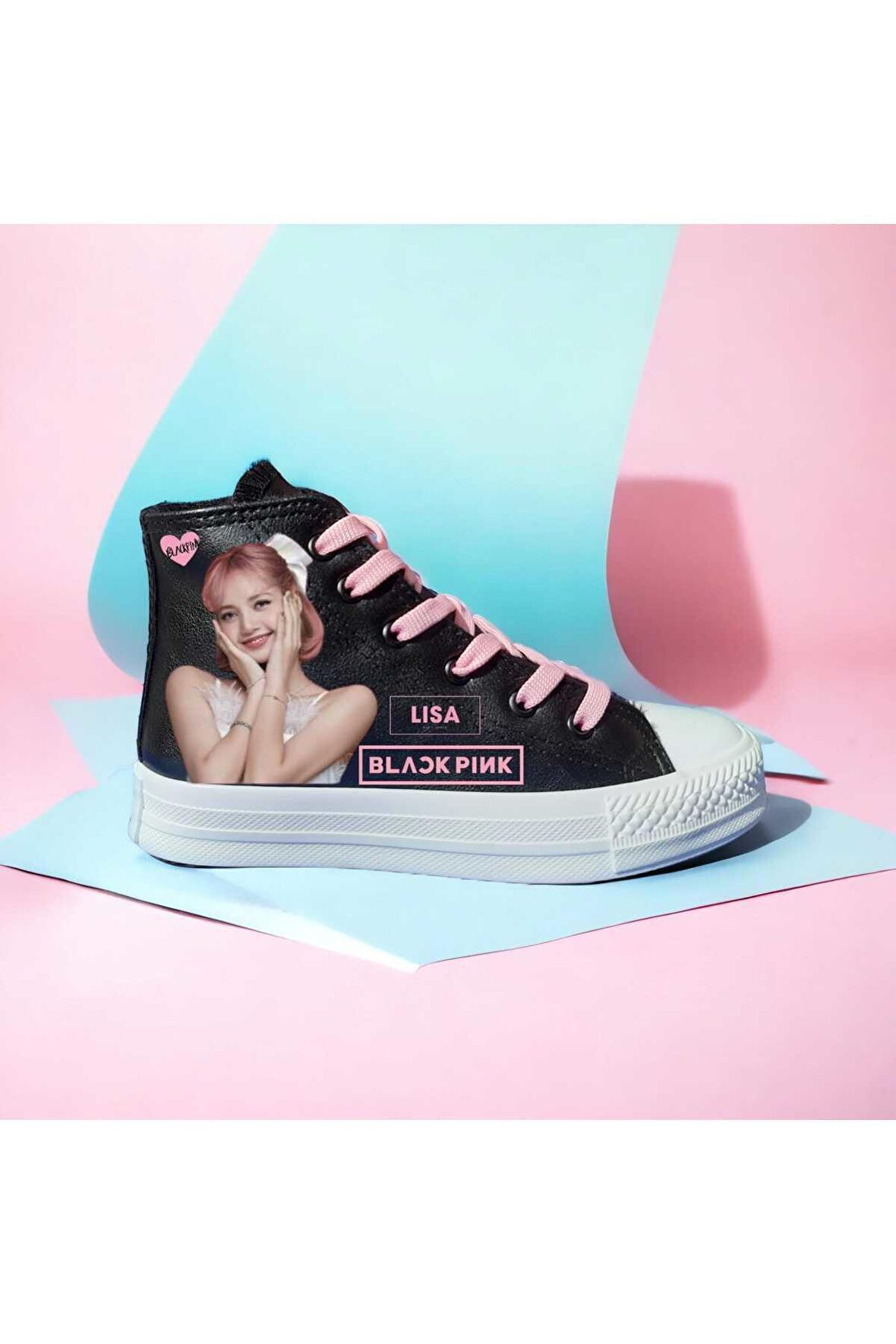 Blackpink lisa baskılı spor ayakkabı sneaker (DERİ VE İÇİ YÜNLÜ ) kişiye özel isim yazılır