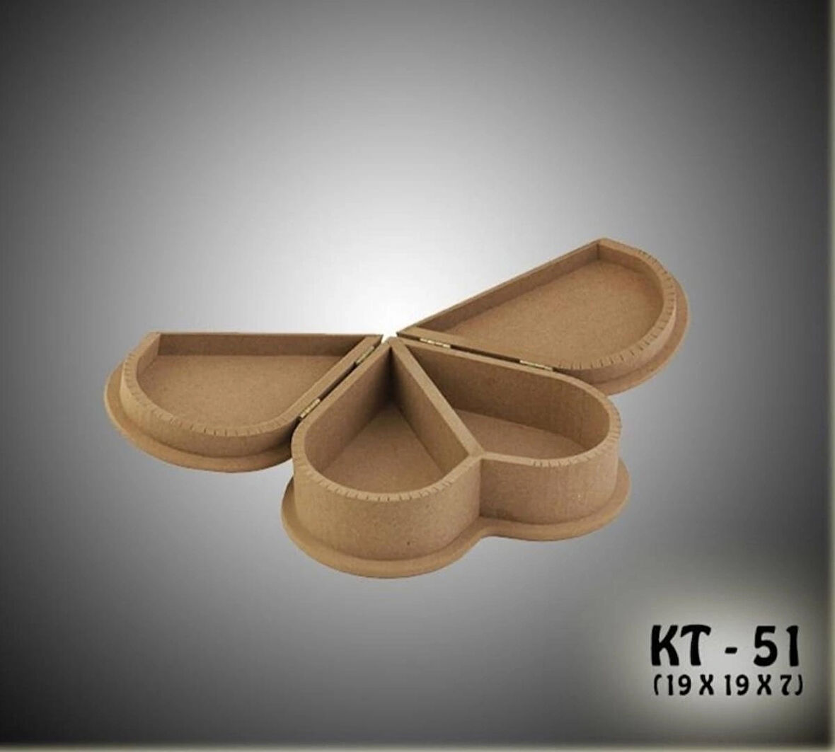 Ahşap-boyanabilir-çift Kapaklı-takı-makyaj-aksesuar-dekoratif-çok Amaçlı Kalp Kutu