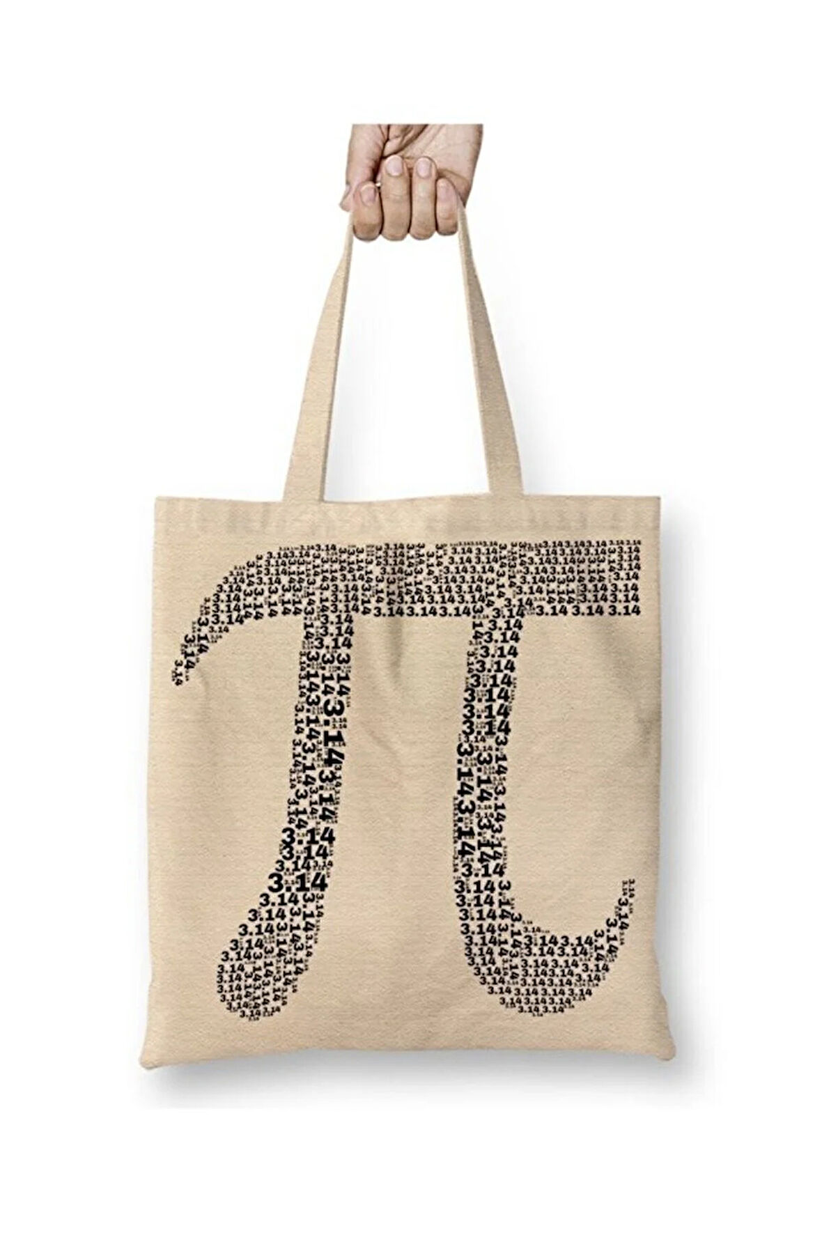 Pi Sayisi Matematik Öğretmenler Günü Bez Çanta Uzun Saplı Alışveriş Çantası Plaj Çantası