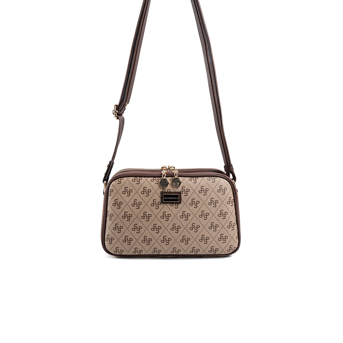 Silver Polo  Kadın Çapraz Çanta 899-47671 SILVER POLO ÇAPRAZ Kadın ÇANTASI M178 KOYU BEJ-MAT KAHVE