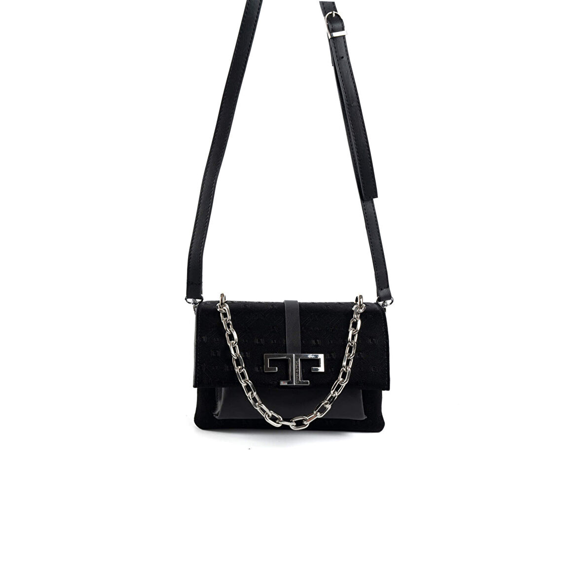 Silver Polo  Kadın Çapraz Çanta 1148-47678 SILVER POLO ÇAPRAZ Kadın ÇANTASI M158 SİYAH-NOVA SİYAH